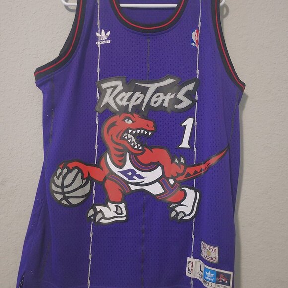 RARE Adidas Tracy McGrady Toronto Raptors HWC Throwback Road Jersey Large L - Picture 10 of 10